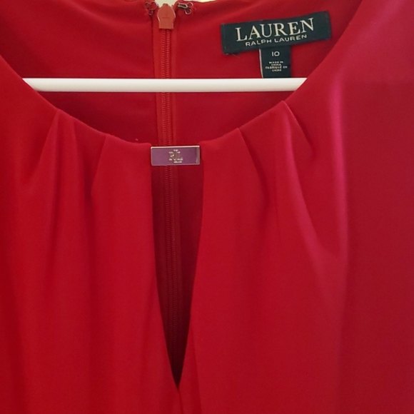 Lauren Ralph Lauren Red cocktail dress.. 10 - Picture 3 of 5